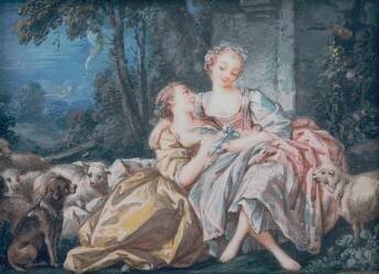 Les deux confidentes (Pierre-Antoine Baudouin) - Muzeo.com