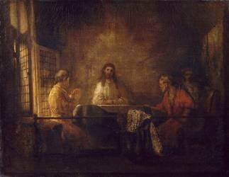 Les Pèlerins d'Emmaüs (Rembrandt) - Muzeo.com