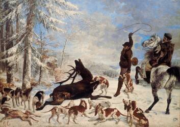 L'hallali du cerf (Gustave Courbet) - Muzeo.com