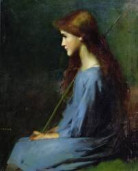 Little shepherdess (Jean-Jacques Henner) - Muzeo.com