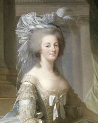 Marie-Antoinette d'Autriche, reine de France (1755-1793), en robe à paniers vers 1785 (Elisabeth Vigée Le Brun) - Muzeo.com