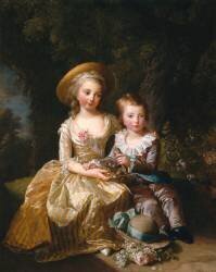 Marie-Thérèse-Charlotte de France et son frère le Dauphin Louis-Joseph-Xavier (Elisabeth Vigée Le Brun) - Muzeo.com