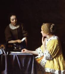 Mistress and Maid (Johannes Vermeer) - Muzeo.com