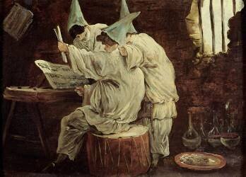 Musician Buffoons (Hubert Robert) - Muzeo.com