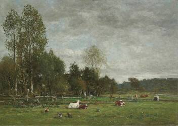 Pasture near Honfleur (Eugène Boudin) - Muzeo.com