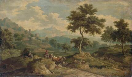 Paysage au troupeau (Etienne Allegrain) - Muzeo.com