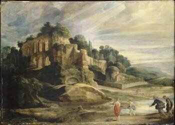 Paysage avec les ruines du mont Palatin à Rome (Peter Paul Rubens) - Muzeo.com