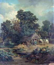 Peasant landscape (Edouard-Theophile Blanchard) - Muzeo.com
