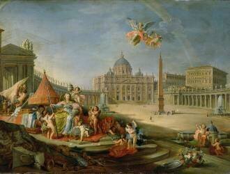 Piazza San Pietro (Giovanni Paolo Pannini) - Muzeo.com