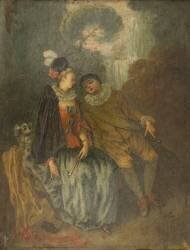 Pierrot et Colombine (Antoine Watteau) - Muzeo.com
