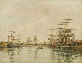 Port d'Honfleur (Eugène Boudin) - Muzeo.com