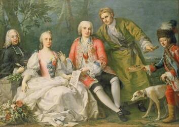 Portrait Group of the Singer Farinelli and Friends (Jacopo Amigoni) - Muzeo.com