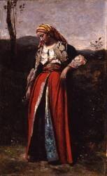 Portrait of Mlle Dobigny (Jean-Baptiste Camille Corot) - Muzeo.com