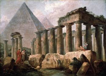 Pyramids and Temple (Hubert Robert) - Muzeo.com