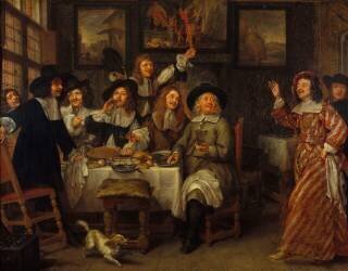 Repas d'artistes (Gonzales Coques) - Muzeo.com