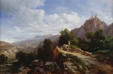 Road to Tyrol (Jules Coignet) - Muzeo.com