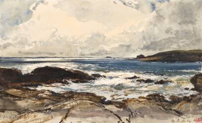 Rochers à Saint-Malo (Eugène Isabey) - Muzeo.com