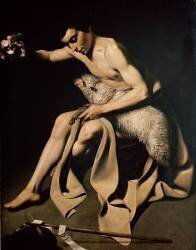 John the Baptist playing with a lamb (Fray Juan Bautista Maino) - Muzeo.com