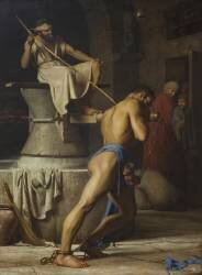Samson and the Philistines (Carl Bloch) - Muzeo.com