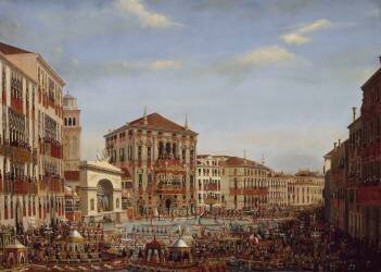 L'Empereur présidant les régates sur le Grand Canal (Giuseppe Borsato) - Muzeo.com