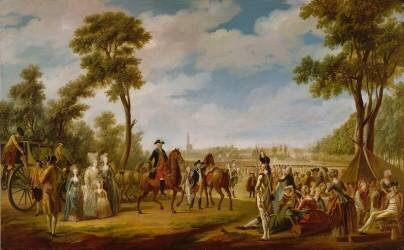 Revue du régiment d'Alsace passée à Strasbourg par le comte Jacques-Philippe de Choiseul-Stainville (Charles Lepeintre) - Muzeo.com