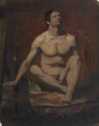 Seated Male Nude (William Etty) - Muzeo.com