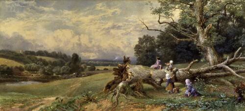 Summer Landscape (Myles Birket Foster) - Muzeo.com
