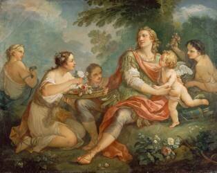 Télémaque et Calypso (Charles Joseph Natoire) - Muzeo.com