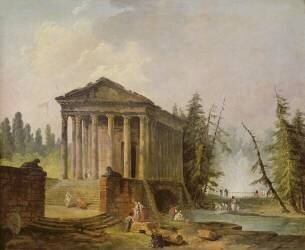 The Ancient Temple (Hubert Robert) - Muzeo.com