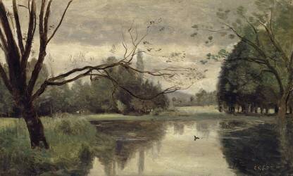 The duck pond (Jean-Baptiste Camille Corot) - Muzeo.com