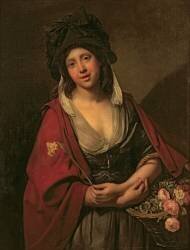 The Flower Girl (Johan Zoffany) - Muzeo.com