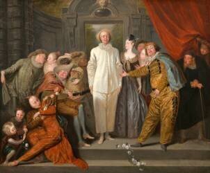 The Italian Comedians (Antoine Watteau) - Muzeo.com