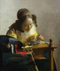 The Lacemaker (Johannes Vermeer) - Muzeo.com