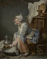 The Laundress (Jean-Baptiste Greuze) - Muzeo.com