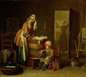 The Laundress (Jean Siméon Chardin) - Muzeo.com