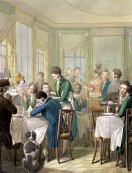 The Restaurant in the Palais Royal (Georg Emanuel Opitz) - Muzeo.com