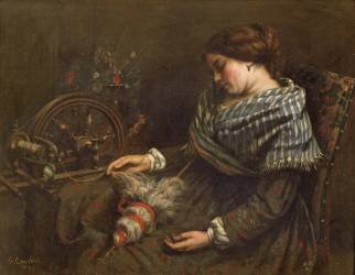 The Sleeping Spinster (Gustave Courbet) - Muzeo.com