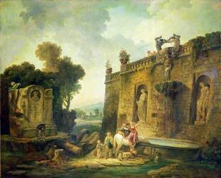 The Watering Place (Hubert Robert) - Muzeo.com