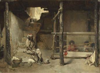 Tisseuses à Bou-Saâda (Gustave Guillaumet) - Muzeo.com