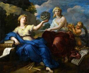 Uranie et Melpomène (Louis Boullogne the Younger) - Muzeo.com