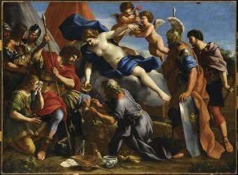 Vénus versant le dictame sur la blessure d'Enée (Giovanni Francesco Romanelli) - Muzeo.com