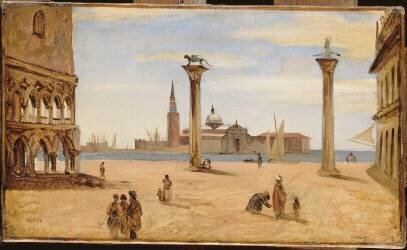 Venise, la piazzetta (Jean-Baptiste Camille Corot) - Muzeo.com