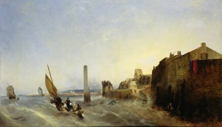View of Napoleon Quay at Cherbourg (Jean Louis Petit) - Muzeo.com