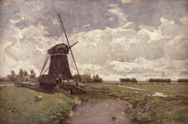 Windmill at Leidschendam (Paul Joseph Constantin Gabriel) - Muzeo.com