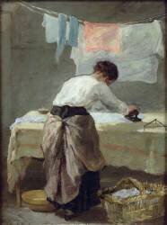 Woman Ironing (Armand Gautier) - Muzeo.com