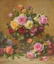 A Cluster of Victorian Roses (Albert Williams) - Muzeo.com