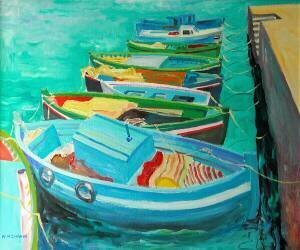 Blue Boats (William Ireland) - Muzeo.com