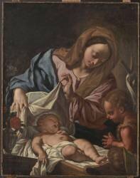 La Vierge et l'Enfant dormant avec saint Jean-Baptiste (Francesco Trevisani) - Muzeo.com