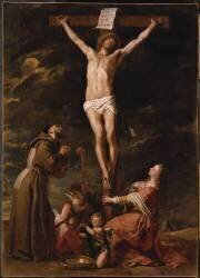 Le Christ en croix entre Sainte Madeleine et Saint François (Gaspard de Crayer) - Muzeo.com