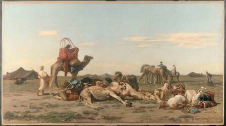 Nomades dans le Sahara, saison d'hiver (Georges Washington) - Muzeo.com